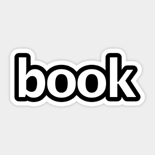 Book Minimal Typography White Text Sticker